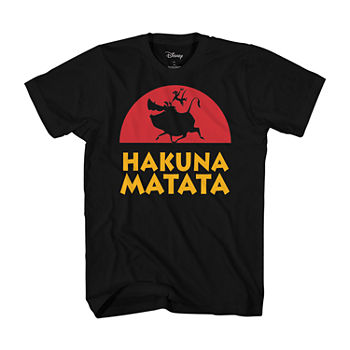 Disney Hakuna Matata Little & Big Boys Crew Neck The Lion King Short Sleeve Graphic T-Shirt