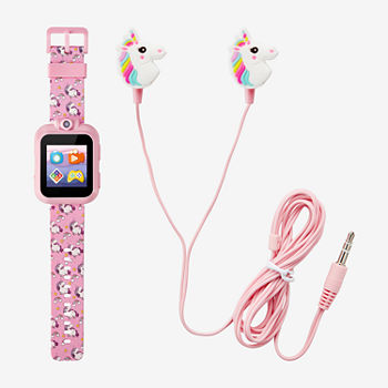 Playzoom Unisex Pink Smart Watch With Earbuds 900228m-42-Pnp