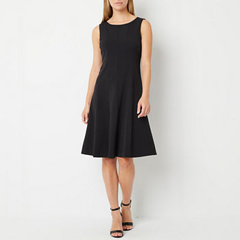 Black Label by Evan-Picone Sleeveless Fit + Flare Dress