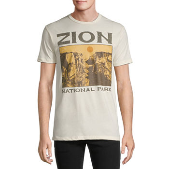 Zion National Park Mens Crew Neck Short Sleeve Regular Fit Graphic T-Shirt