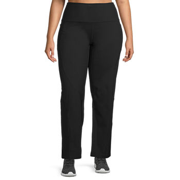 Xersion Womens Plus High Rise Straight Pull-On Pants