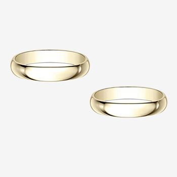 4MM 10K Gold Couples Wedding Bands