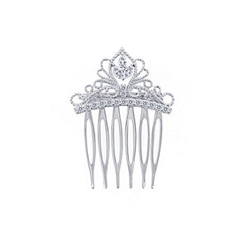 DiamonArt® Sterling Silver Cubic Zirconia Tiara Hair Comb