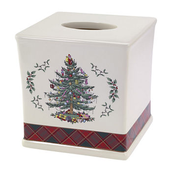 Spode Christmas Tree Tartan Tissue Box Cover
