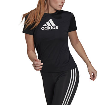 adidas Womens Crew Neck Short Sleeve Graphic T-Shirt