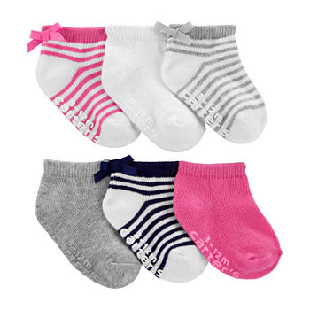 Carter's Toddler Girls 6 Pair Multi-Pack No Show Socks