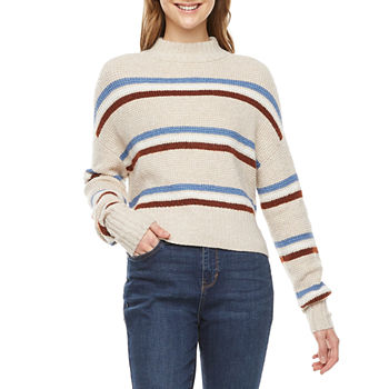 Arizona Juniors Womens Turtleneck Long Sleeve Pullover Sweater