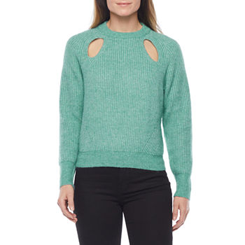 Worthington Womens Crew Neck Long Sleeve Pullover Sweater