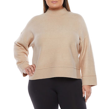 Stylus Plus Womens Mock Neck Long Sleeve Pullover Sweater