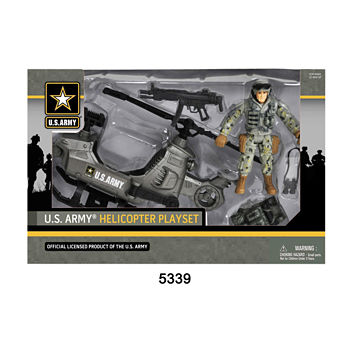 Us Army Figure Playset W/ Helicopter