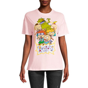Juniors Womens Crew Neck Short Sleeve Rugrats Graphic T-Shirt