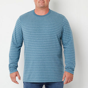 mutual weave Big and Tall Mens Crew Neck Long Sleeve T-Shirt