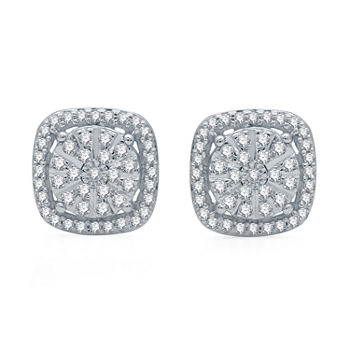 Ever Star 1/3 CT. T.W. Lab Grown White Diamond Sterling Silver 9.1mm Stud Earrings