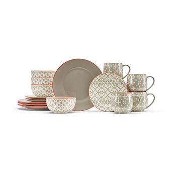 Baum Alba Grey 16-pc. Ceramic Dinnerware Set