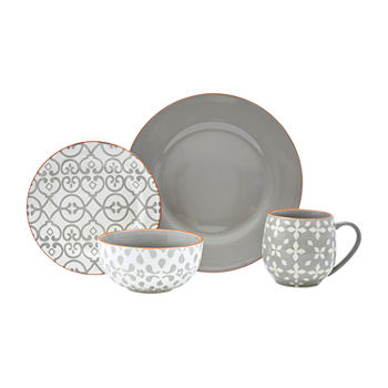 Baum Alba Grey 16-pc. Ceramic Dinnerware Set