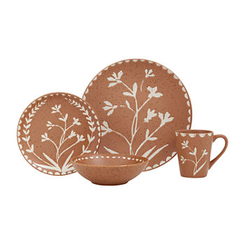 Baum Tawny Floral 16-pc. Ceramic Dinnerware Set