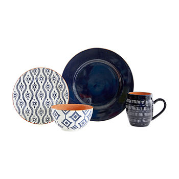 Baum Terra Blue 16-pc. Ceramic Dinnerware Set