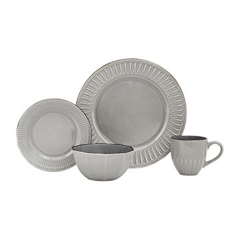 Baum Wrenna Grey 16-pc. Ceramic Dinnerware Set