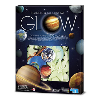 4M Glow-In-The-Dark Planets & Supernova Stars Wall& Ceiling Stick-ons