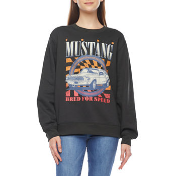 Ford Mustang Juniors Womens Boyfriend Graphic Sweatshirt