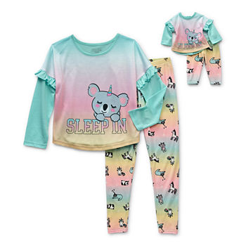 Little & Big Girls 4-pc. Pant Pajama Set