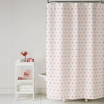 Saturday Knight Neutral Nuances Colorful Dots Shower Curtain