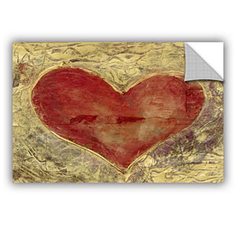 Brushstone Red Heart Of Gold Removable Wall Decal