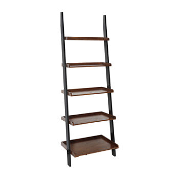 French Country Delaney 5-Shelf Ladder Bookshelf