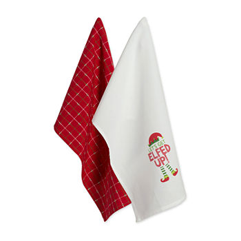 Design Imports Elfed Up Holiday 2-pc. Dish Cloths
