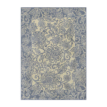 Maples Abstract Floral Rectangular Indoor Rugs