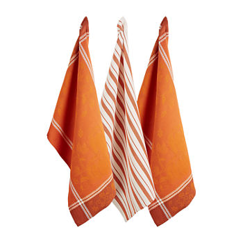 Design Imports Burnt Orange Sonoma Harvest 3-pc. Dish Cloths