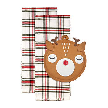 Design Imports Rudy Reindeer 3-pc. Pot Holders