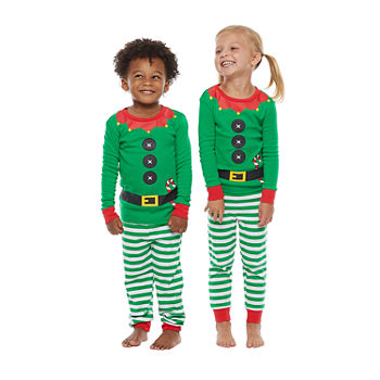 Secret Santa & Elf Family Matching Pajamas Toddler Unisex 2-pc. Christmas Pajama Set