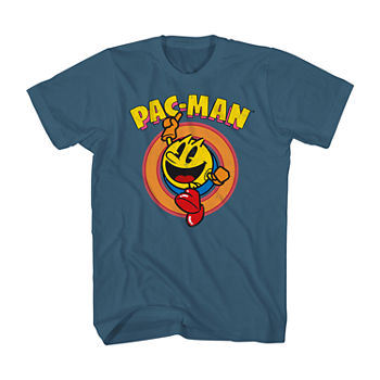 Big and Tall Mens Crew Neck Short Sleeve Regular Fit Pacman Graphic T-Shirt