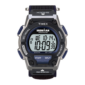 Timex® Ironman Endure Mens Black Nylon Fast Strap 30-Lap Watch T5K1989J