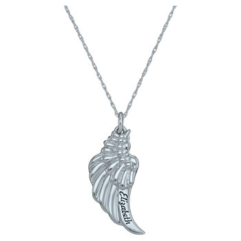 Personalized Angel Wing Pendant Necklace