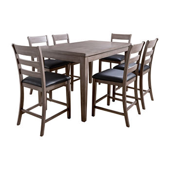Corliving New York Dining Collection 7-pc. Counter Height Rectangular Dining Set