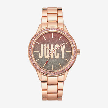 Juicy By Juicy Couture Womens Rose Goldtone Bracelet Watch Jc/5004pkrg