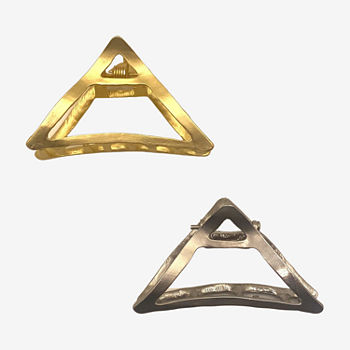 a.n.a Triangle Silver & Gold Tone Metal 2-pc. Hair Clip