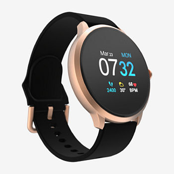 iTouch Sport 3 for Men: Rose Gold Case with Black Silicone Strap Smartwatch (45mm) 500015R-51-C02