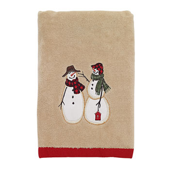 Avanti Snowman Gathering Embellished Hand Towel