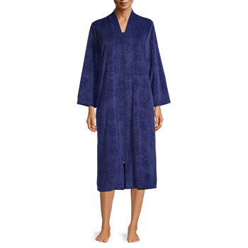 Adonna Womens Petite Long Sleeve Plush Robe