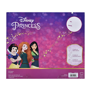 Disney Little & Big Girls 12 Pair Princess Low Cut Socks