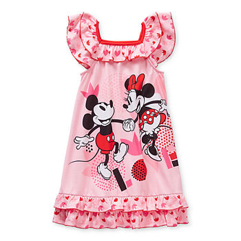 Disney Collection Little & Big Girls Minnie Mouse Sleeveless Square Neck Nightgown