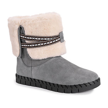 Muk Luks Womens Flexi Montauk Winter Boots Flat Heel