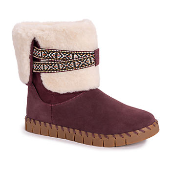 Muk Luks Womens Flexi Montauk Winter Boots Flat Heel