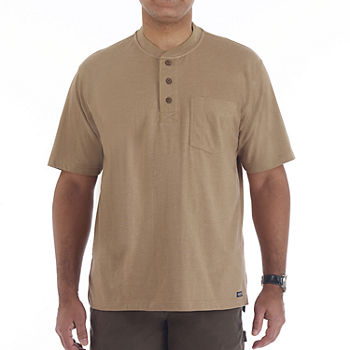 Smiths Workwear Mens Short Sleeve Regular Fit Henley Shirt
