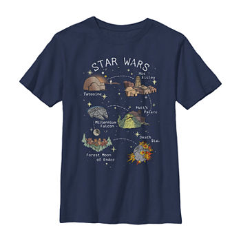 Little & Big Boys Star Wars Crew Neck Short Sleeve Graphic T-Shirt