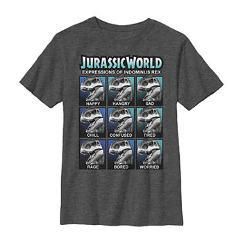 Little & Big Boys Jurassic World Crew Neck Short Sleeve Graphic T-Shirt