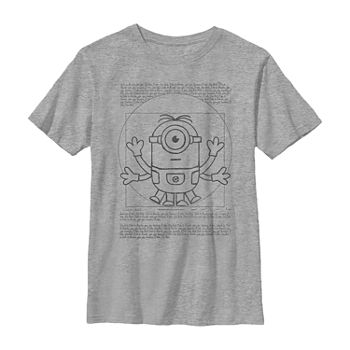 Little & Big Boys Crew Neck Minions Short Sleeve Graphic T-Shirt
